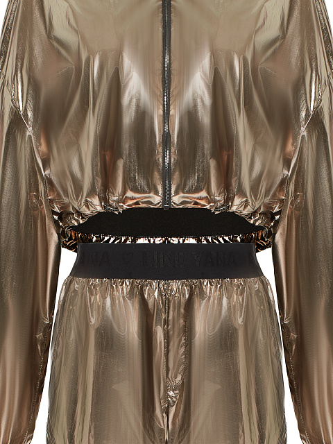 Золотистый костюм-двойка из бомбера и брюк-карго, 5 Золотистый костюм-двойка из бомбера и брюк-карго, 5