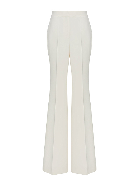 Молочный костюм-двойка из хлопка с брюками клеш, 3