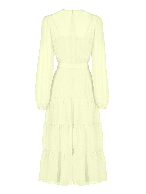 Желтое шифоновое платье-миди, 2