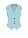 Голубой жилет из вискозы и шелка