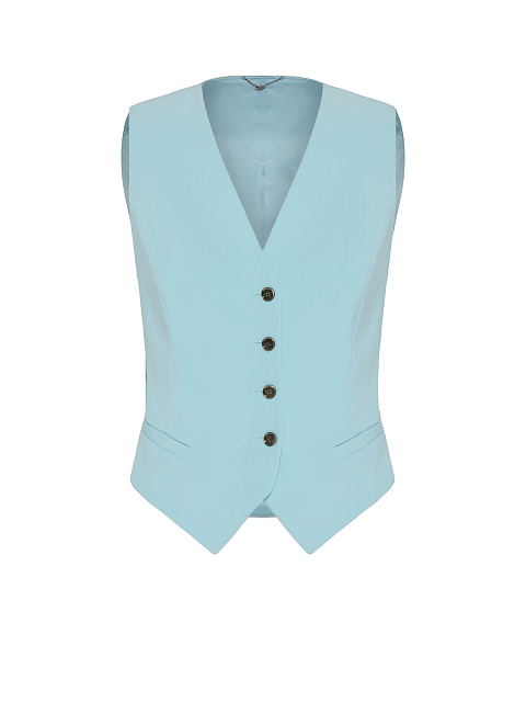 Голубой жилет из вискозы и шелка, 1