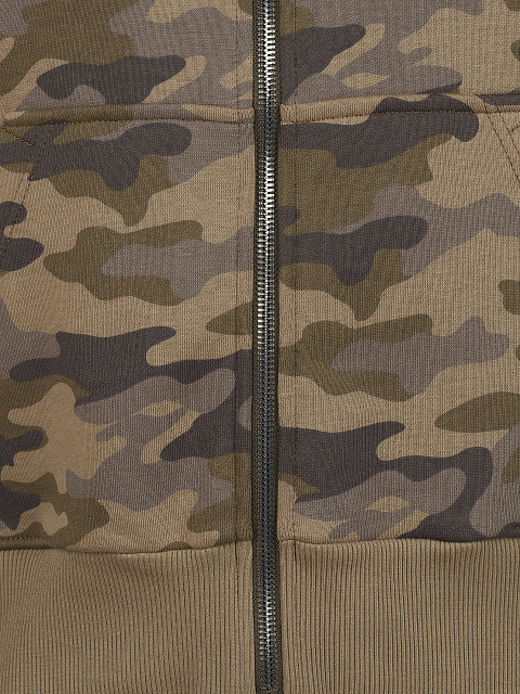 Трикотажный костюм цвета хаки с камуфляжным принтом, 4 Трикотажный костюм цвета хаки с камуфляжным принтом, 4