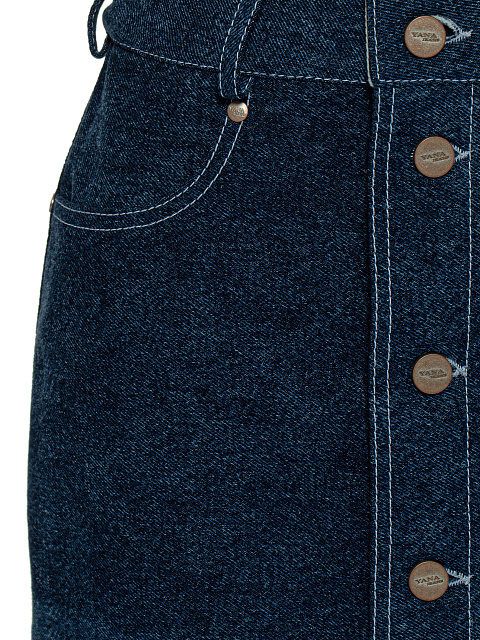 Голубая юбка-миди из денима, 3