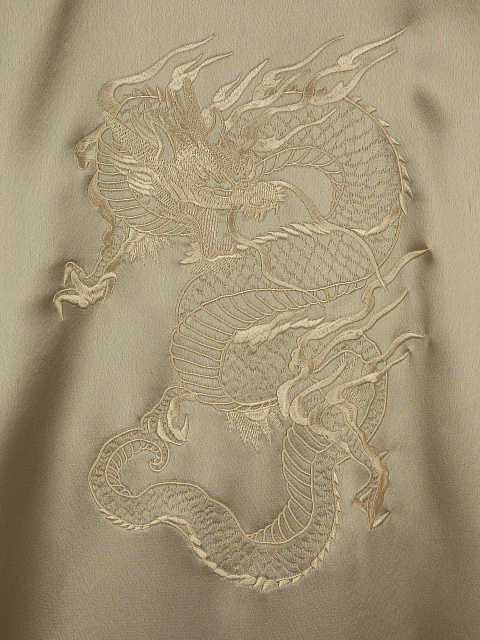 Бежевый домашний костюм из шелка с вышивкой, 5 Бежевый домашний костюм из шелка с вышивкой, 5