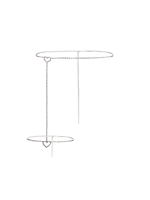 Серебристое украшение на ногу, 2