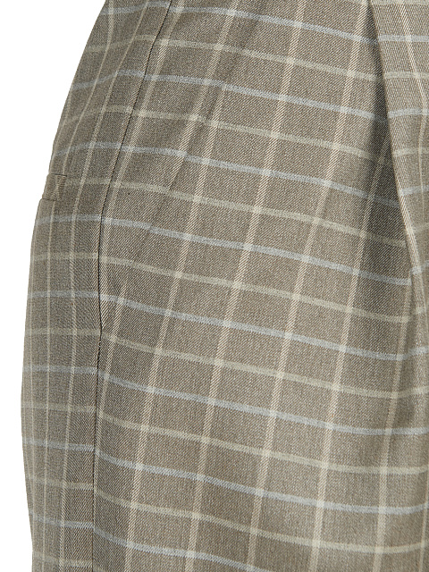 Светло-серый брючный костюм в клетку, 5