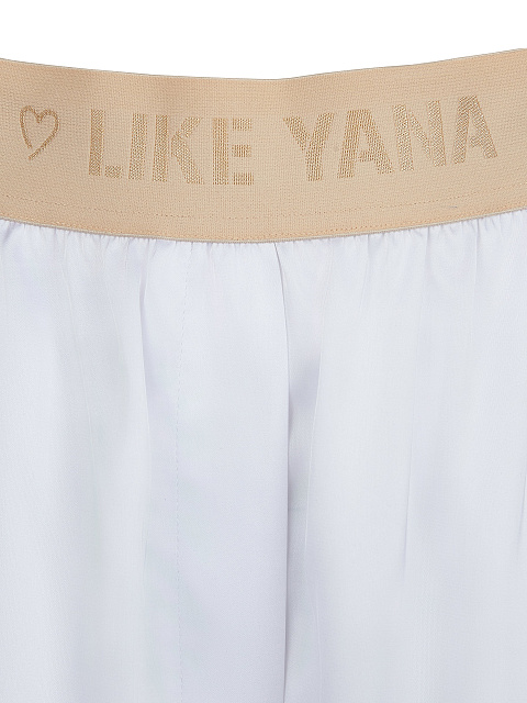 Белая шелковая пижама с салатовым кантом, 7