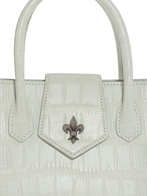 Белая сумка из кожи крокодила, 5
