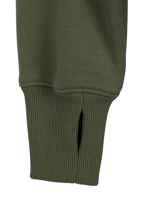 Зеленый костюм с укороченной толстовкой и кнопками на лампасах, 5 Зеленый костюм с укороченной толстовкой и кнопками на лампасах, 5