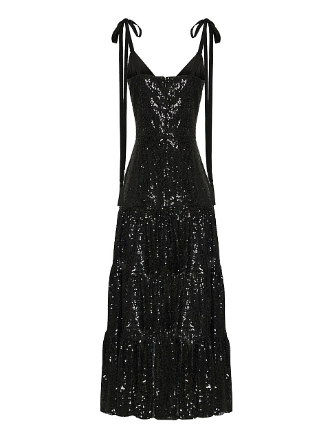 Черное платье-сарафан в пайетках, 2 Черное платье-сарафан в пайетках, 2