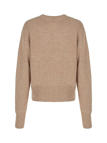 Розово-бежевый джемпер с люрексом и пайетками, 2