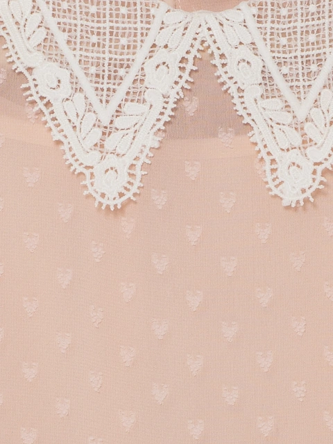 Бежевое детское платье из шифона с кружевным воротником, 4 Бежевое детское платье из шифона с кружевным воротником, 4