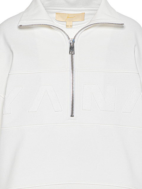 Белый монохромный трикотажный костюм с нашивкой, 5