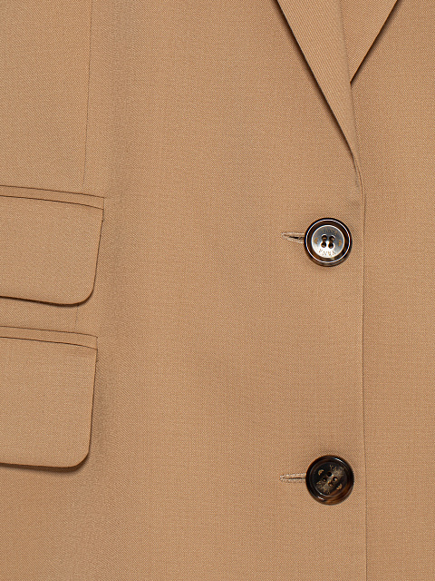 Бежевый костюм-двойка с удлиненным жакетом, 5 Бежевый костюм-двойка с удлиненным жакетом, 5