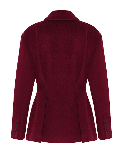 Бордовый шерстяной жакет, 2 Бордовый шерстяной жакет, 2