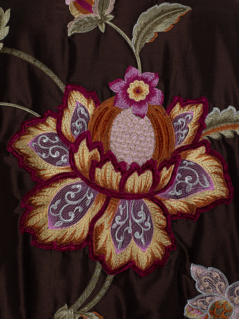 Темно-коричневый утепленный жакет из тафты, 4