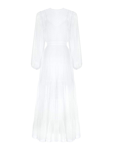 Белое шифоновое платье-макси, 1