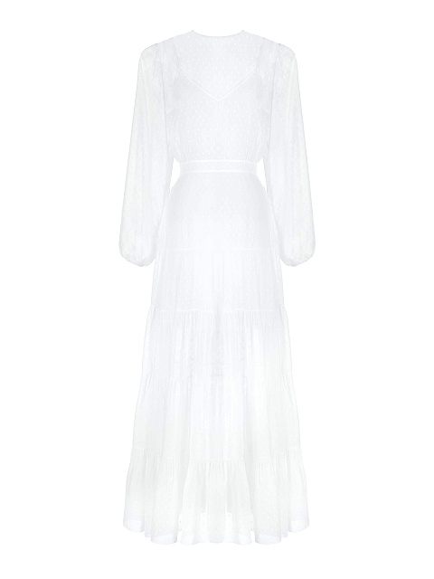 Белое шифоновое платье-макси, 1