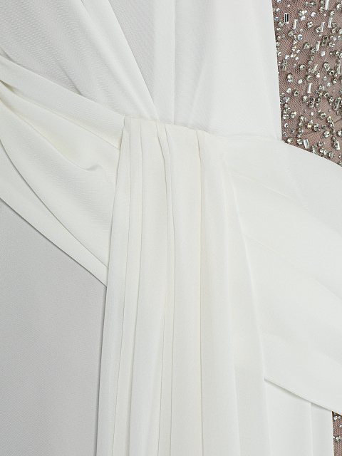 Белое платье-макси с кристаллами, 4