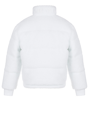 Белый пуховик из эко-меха, 2