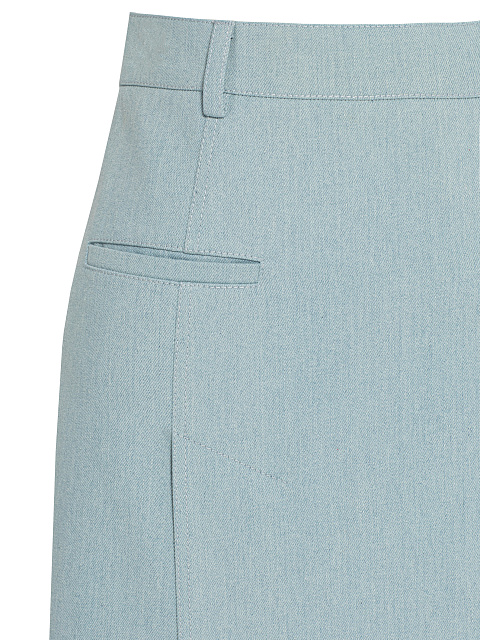 Голубой джинсовый костюм-двойка с юбкой-миди, 5 Голубой джинсовый костюм-двойка с юбкой-миди, 5