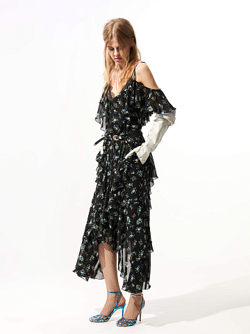 Платье-миди из шифона, 2