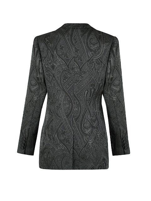 Черный жаккардовый жакет с люрексом, 2 Черный жаккардовый жакет с люрексом, 2