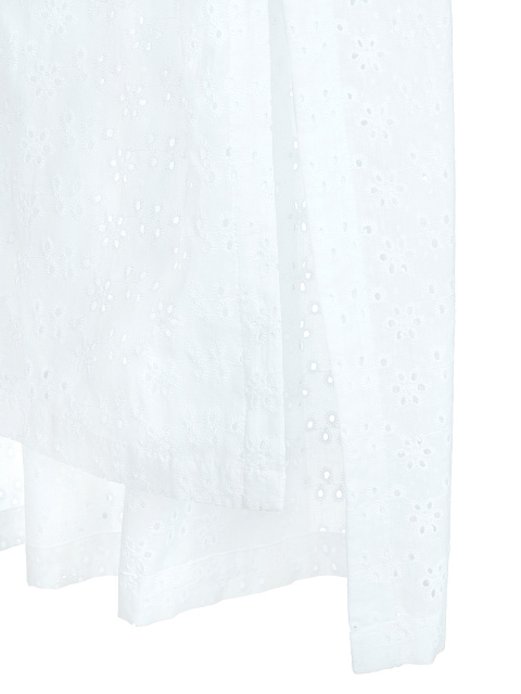 Белое объемное платье-рубашка из хлопка, 6