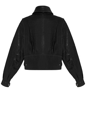 Укороченная куртка-косуха из кожи, 2