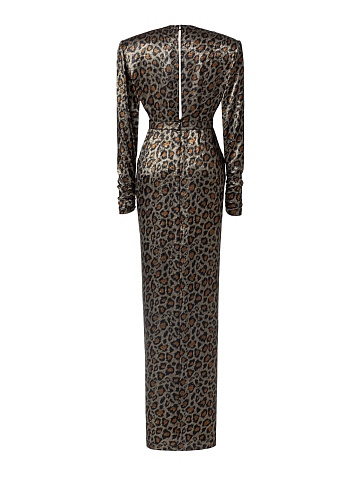 Леопардовое платье-макси, 2