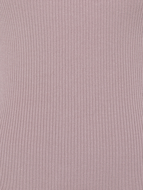 Пудрово-розовое трикотажное боди с круглым вырезом, 3