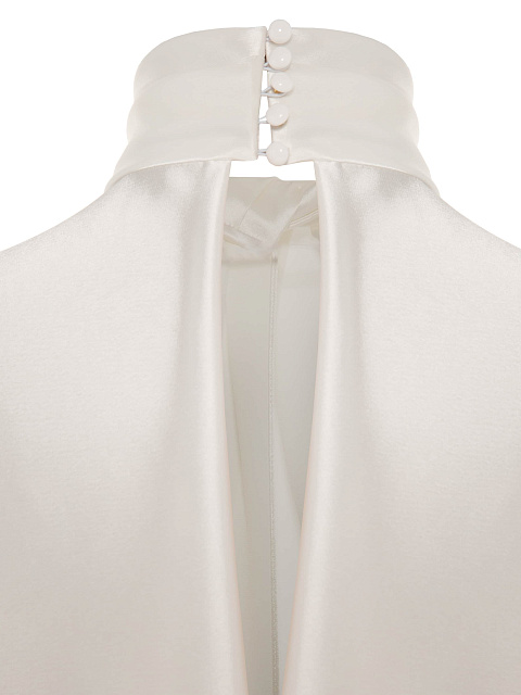 Белое платье-миди с драпировкой, 6