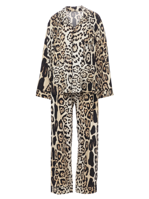 Шелковая пижама с леопардовым принтом, 1
