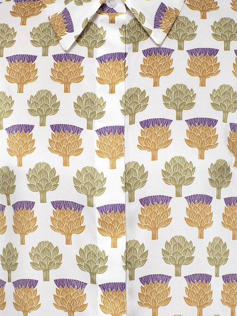 Молочная рубашка с принтом, 4