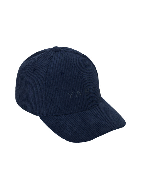 Темно-синяя кепка из вельвета с вышивкой Yana, 1
