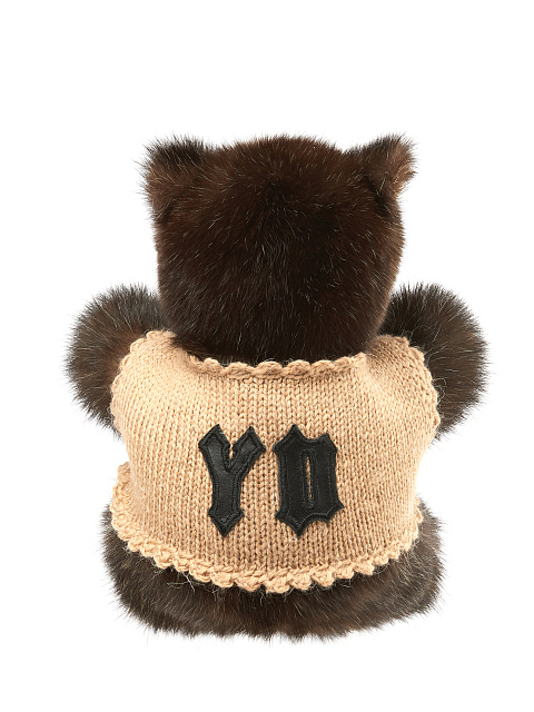 Игрушка медвежонок из темно-коричневого меха соболя, 2 Игрушка медвежонок из темно-коричневого меха соболя, 2