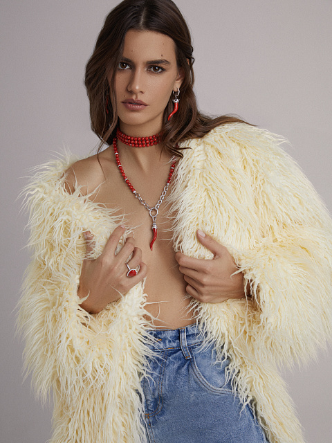 Серьги из белого золота с кораллами и бриллиантами, 5 Серьги из белого золота с кораллами и бриллиантами, 5