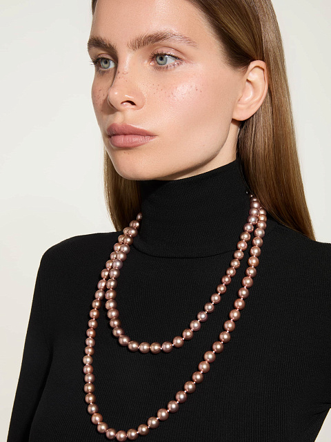 Колье из персиково-розового жемчуга, 1