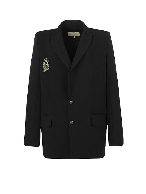 Черный костюм-двойка с нашивкой, 4