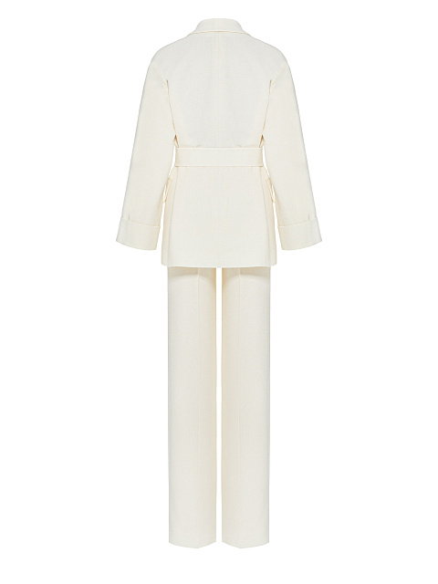 Молочный костюм-двойка из твида, 5