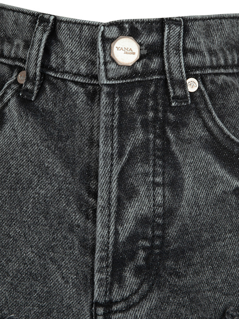 Серые вареные джинсы из хлопка, 3 Серые вареные джинсы из хлопка, 3