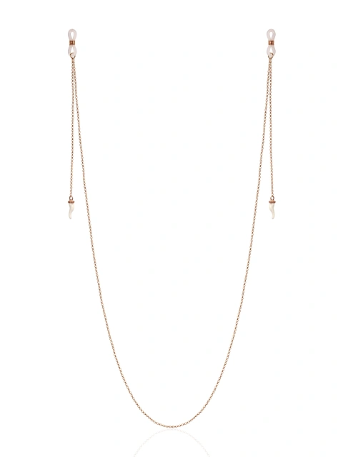 Цепочка для очков из позолоченного серебра с белой эмалью, 1