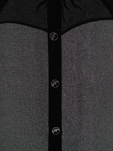 Черная блузка из шифона с вышивкой, 3