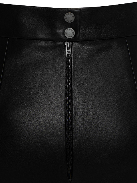 Черная юбка-миди из кожи, 4 Черная юбка-миди из кожи, 4