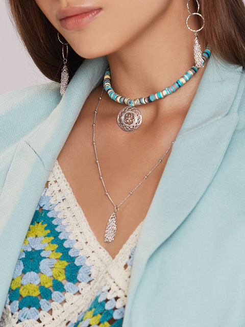 Колье с кулоном-кистью из серебра, 2