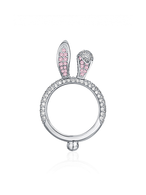 Кольцо в виде кролика из белого золота и белых и розовых бриллиантов, 1
