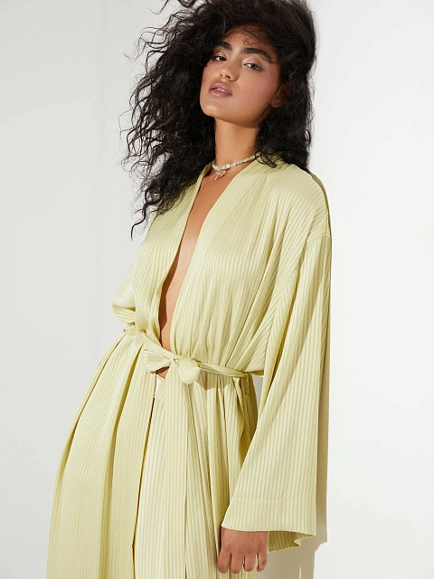 Салатовый шифоновый комплект из накидки и брюк, 8 Салатовый шифоновый комплект из накидки и брюк, 8