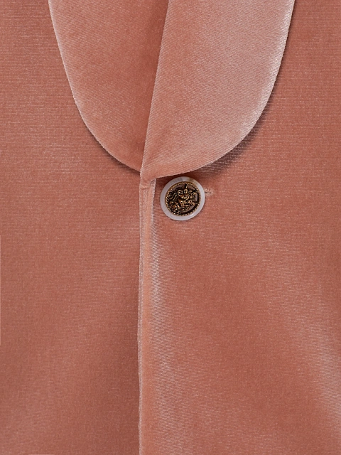 Розовый костюм-двойка из бархата, 4