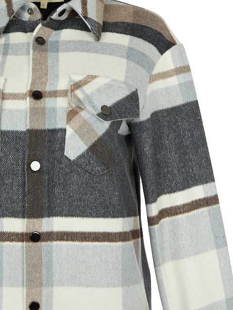 Серая рубашка из плотной шерсти в клетку, 3 Серая рубашка из плотной шерсти в клетку, 3