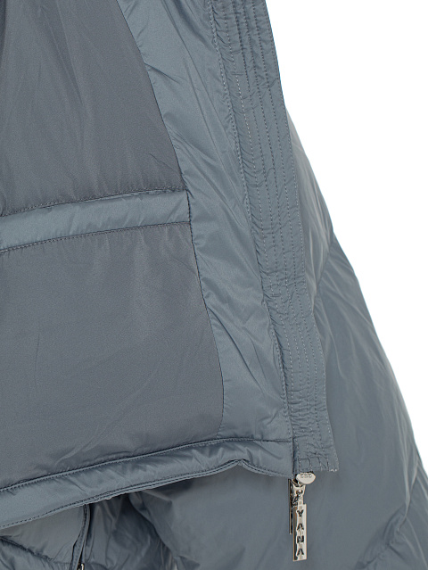 Серый укороченный пуховик с капюшоном, 4 Серый укороченный пуховик с капюшоном, 4